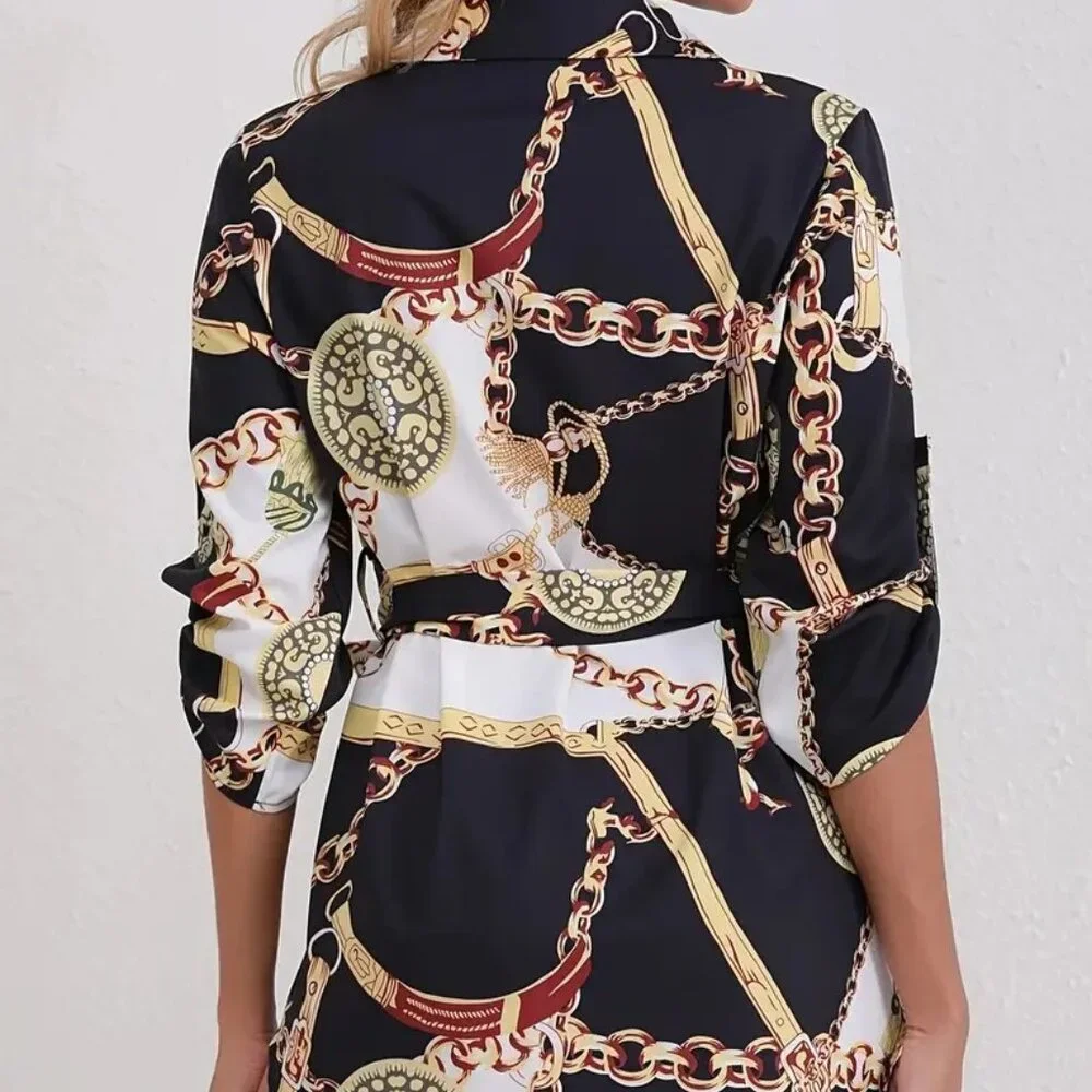 Chain Golden Print Shirt (S-M-L-XL-XXL) ( - Picture 5 of 6